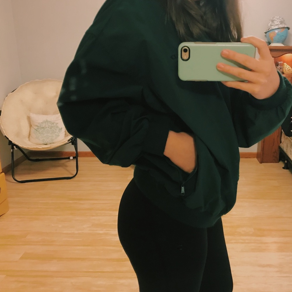 Forest green pull over